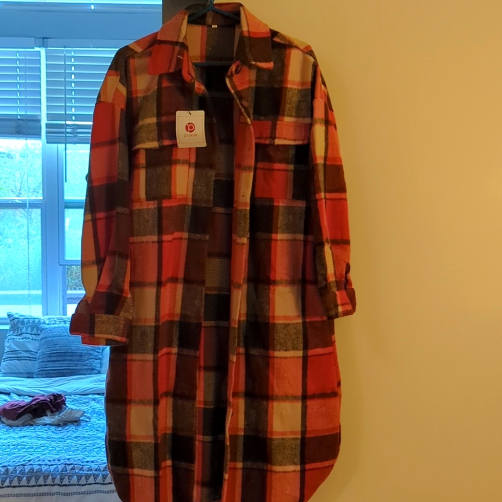 Plaid Autumn Long Shacket